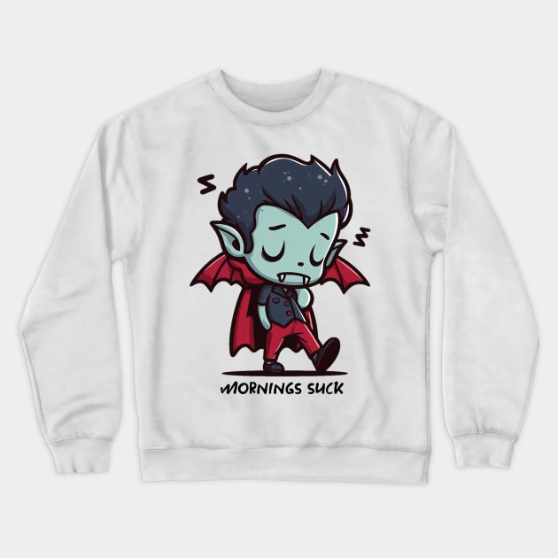 Mornings suck Crewneck Sweatshirt by Trendsdk